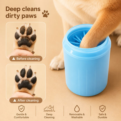 Pet Paw Cleaner Soft Silicone Foot Cleaning Brush Portable Pet Dogs Towel Foot Washer Cleaning Bucket Clean Brush Supplies
