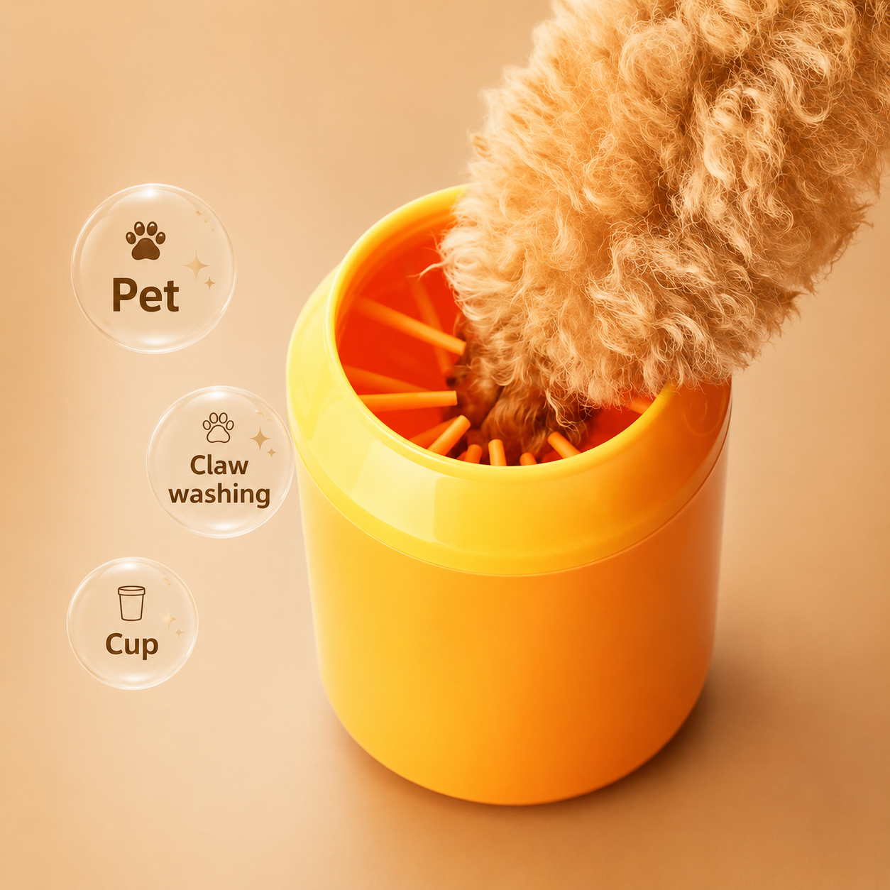 Pet Paw Cleaner Soft Silicone Foot Cleaning Brush Portable Pet Dogs Towel Foot Washer Cleaning Bucket Clean Brush Supplies